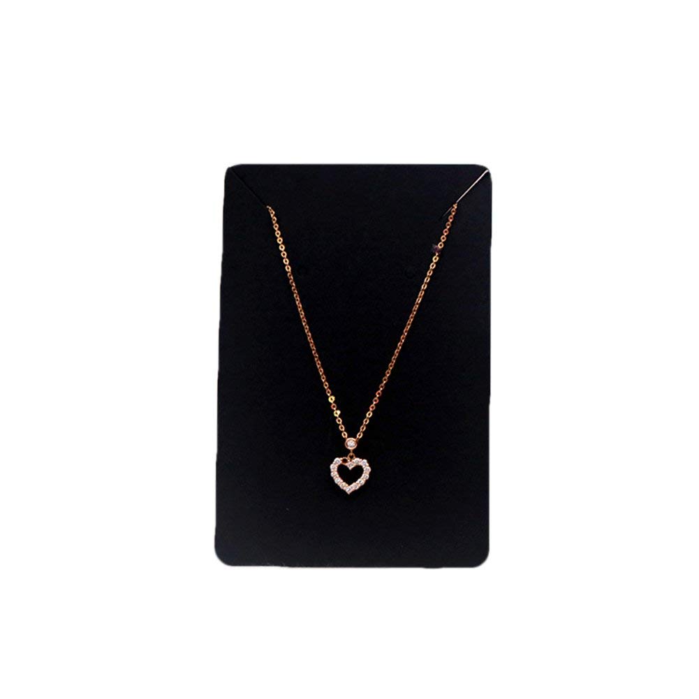 HugeDE 200 Pcs Blank Kraft Paper Necklace Display Cards Jewelry Bracelet Display Cards Black