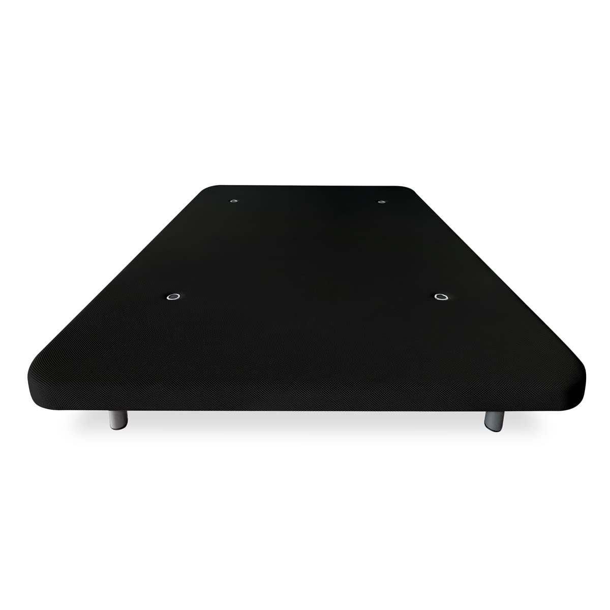 Duérmete Online - Base Tapizada 3D Reforzada, con Barras Transversales y Válvulas de Ventilación + 6 Patas Roscadas, 135 x 190 cm, Negro