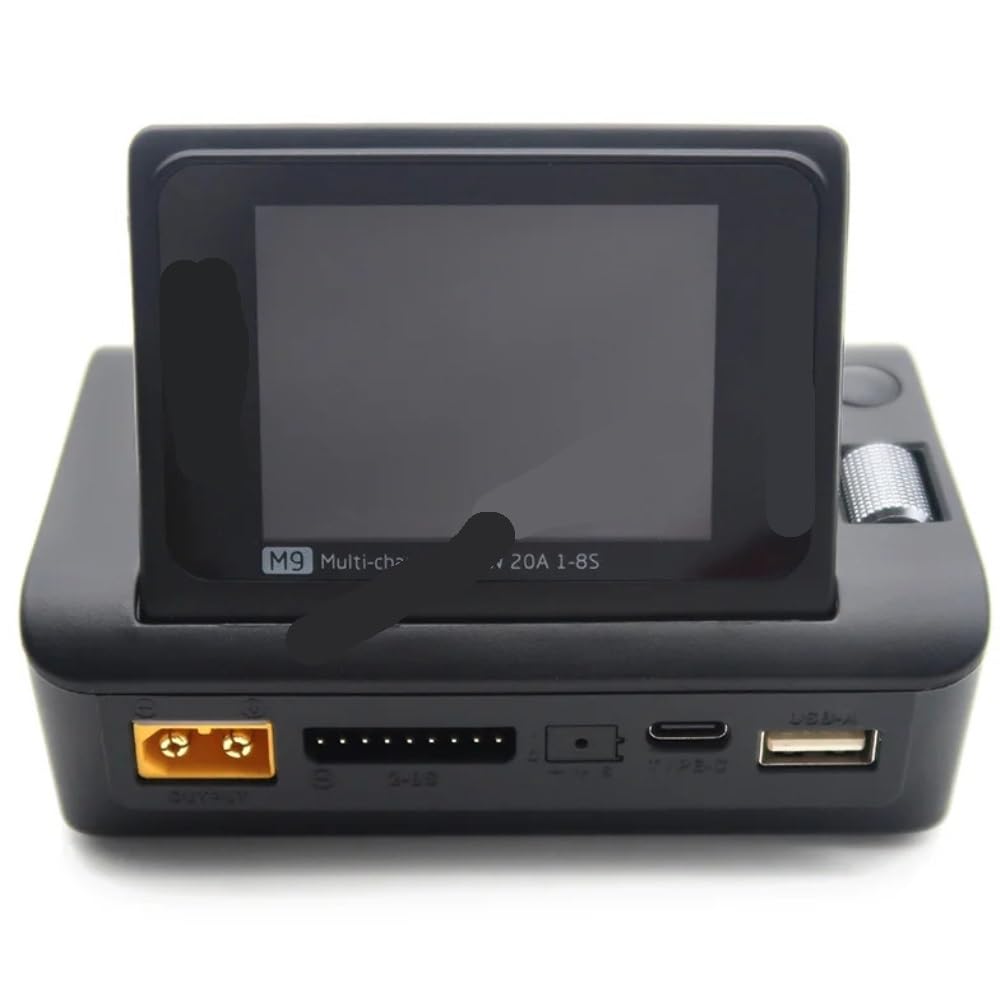 M9 600W 20A Caricatore intelligente DC a ricarica rapida Angolo dello schermo regolabile con funzione audio adatto for batteria Lipo LiFe 1-8S