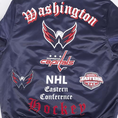 Image of Pro Standard Mens NHL Old English Satin Jacket
