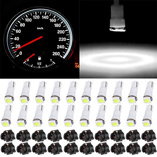 Pack 20 Bombillas LED T5 Xenón Blanco para Autos miniatura 2