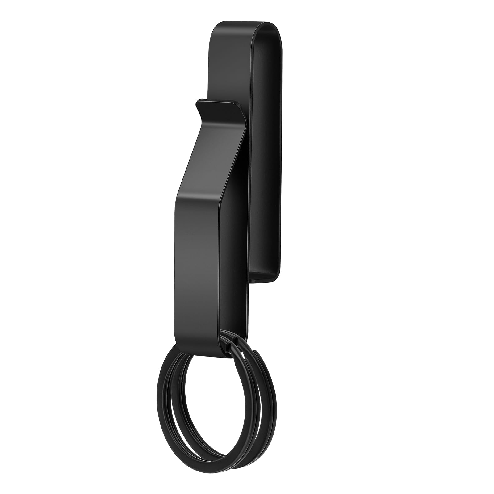 Soporte para llaves de cinturón de trabajo de policía para cinturón de servicio táctico de acero inoxidable con clip de doble cara de liberación rápida con llavero desmontable para policías y