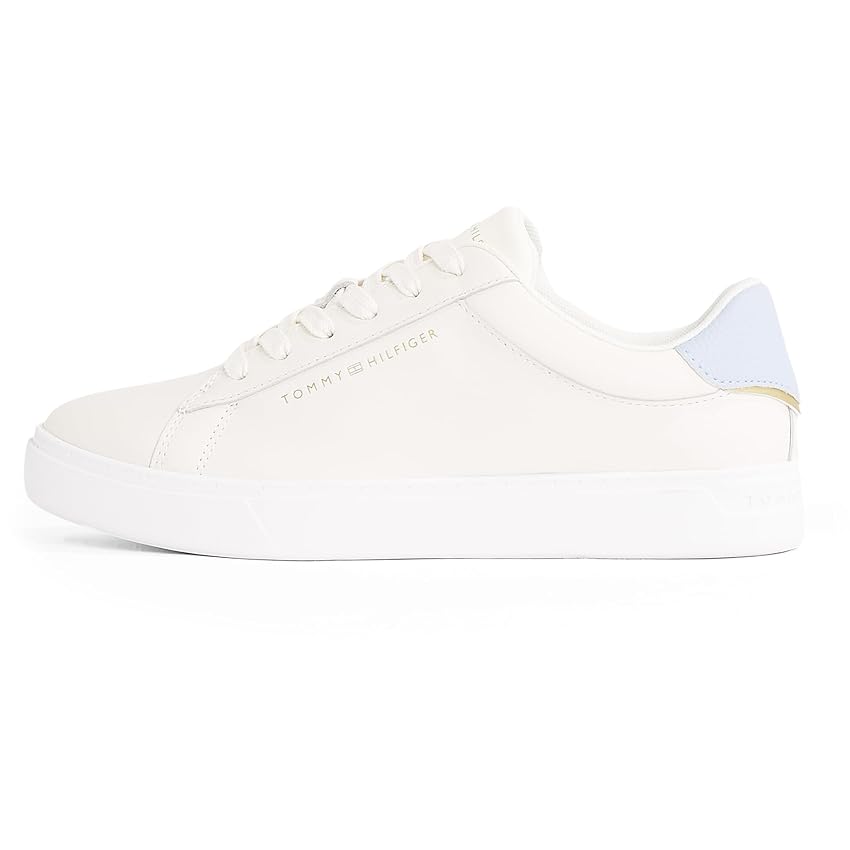 Tommy Hilfiger Donna Sneakers Court Essential Profilo Basso, Avorio (Ancient White), 37
