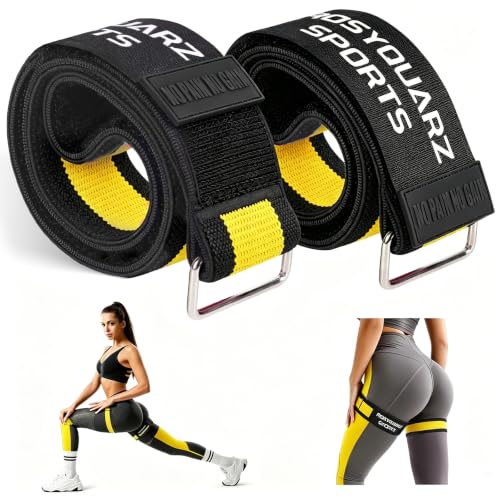 Image of Booty Bands, Blood Flow Restriction Bands, Arm Bands Adjustable Gym Straps for Occlusion Training, Help Increase Muscle Mass in Women & Men Without Heavy Weight Lifting (Leg Magic Bands -Yellow)