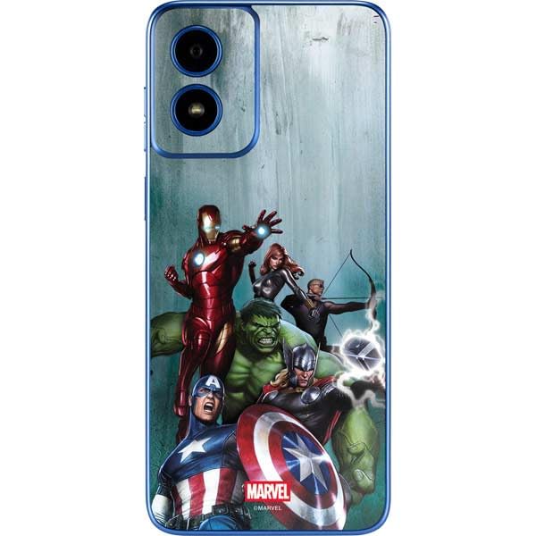 Skinit Decal Phone Skin Compatible with Moto G Play 4G - Officially Licensed Marvel Avengers Assemble Design