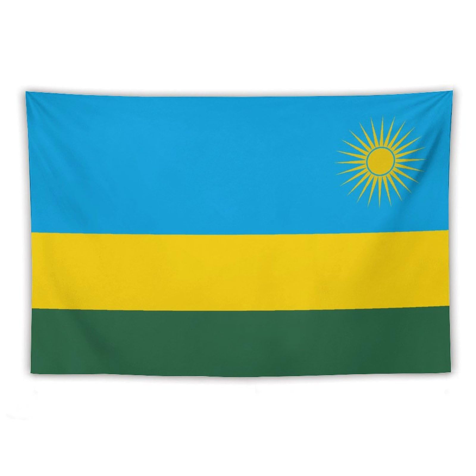 XingFox Rwanda Flag Tapestry Wall Hanging National Flag Tapestry for Room Bedroom Dorm Aesthetic Decorations, 40"x60"