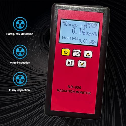 Image of NR-950 Handheld Portable Nuclear Radiation Detector LCD Display Household Radioactive Tester Geiger Counter Detection Sound Vibrations Light Triple Alarm Practical Nuclear Radiation Detector