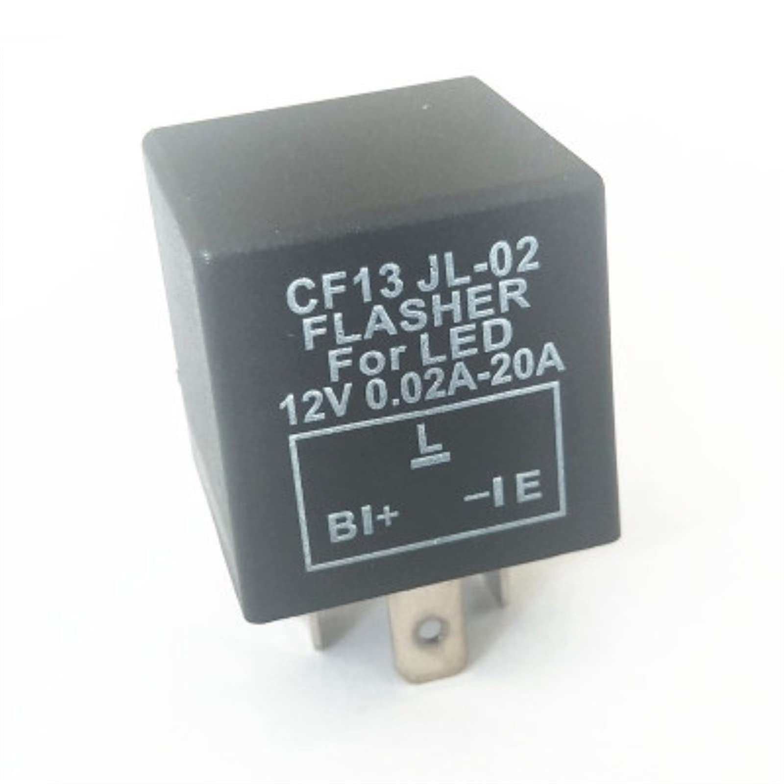 10 Stück CF13 nicht verstellbarer LED-Auto-Blinker, 12 V, 20 A, LED-Blinkrelais, 3-Fuß-Blinker