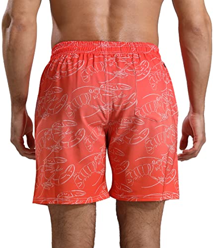 Men's Swim Trunks with Compression Liner 7 Inch Inseam Quick Dry Swim Shorts Swimsuit Sports Shorts3