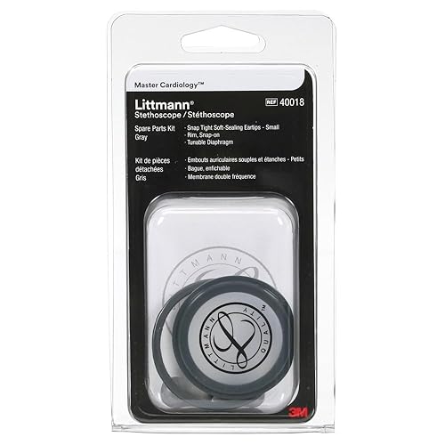 3M Littmann Kit de piezas de repuesto para estetoscopio, cardiología maestra, gris, 40018