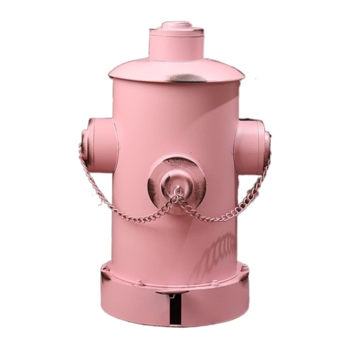 Cubo de Basura Cubo De Basura Industrial De Hierro Y Viento, Cubo De Basura Artístico Con Pedal De Hidrante De Incendios, Cubo De Basura Forjado Con Tapa Basura Reciclaje(Pink)