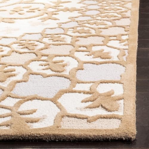 Image of Sifa Carpet Round Handmade Mid-Century Modern Abstract Premium Wool Entryway Foyer Living Room, Bedroom Kitchen Area Rug, Weight -21 Pund, Size-6x6 Feet (72x72 Inch Round)