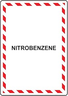 Portrait Nitrobenzene Sign Chemical Safety Warning Metal Tin Sign (12x16 Inches)