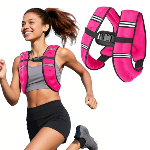 Pink Adjustable Weighted Vest for Women, 8–20 lb