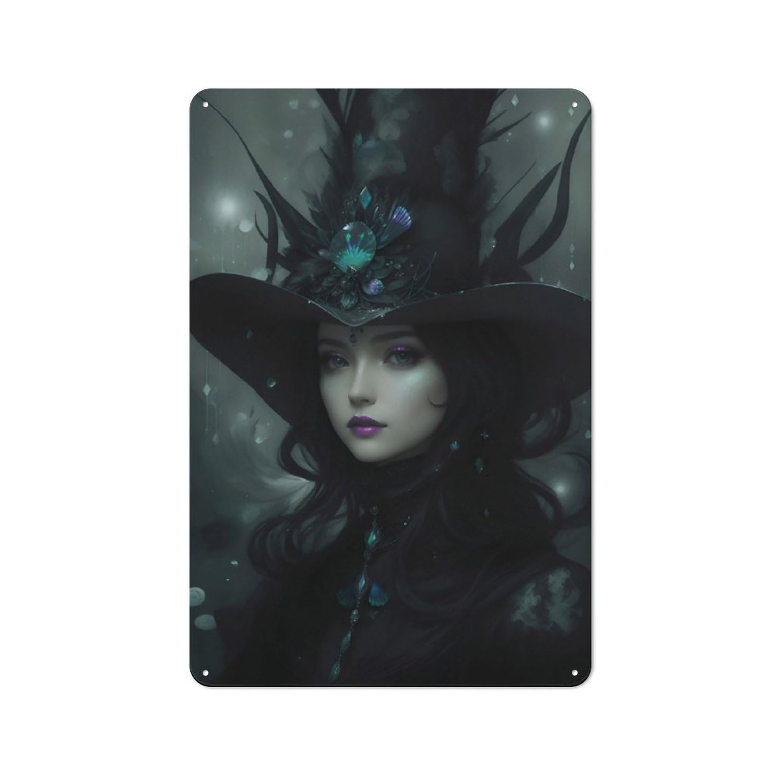 Retro Metal Wall Sign 30x20cm with The Dark Beauty for Hallway Wall, Gift for Wall Display Collectors during The Christmas Season