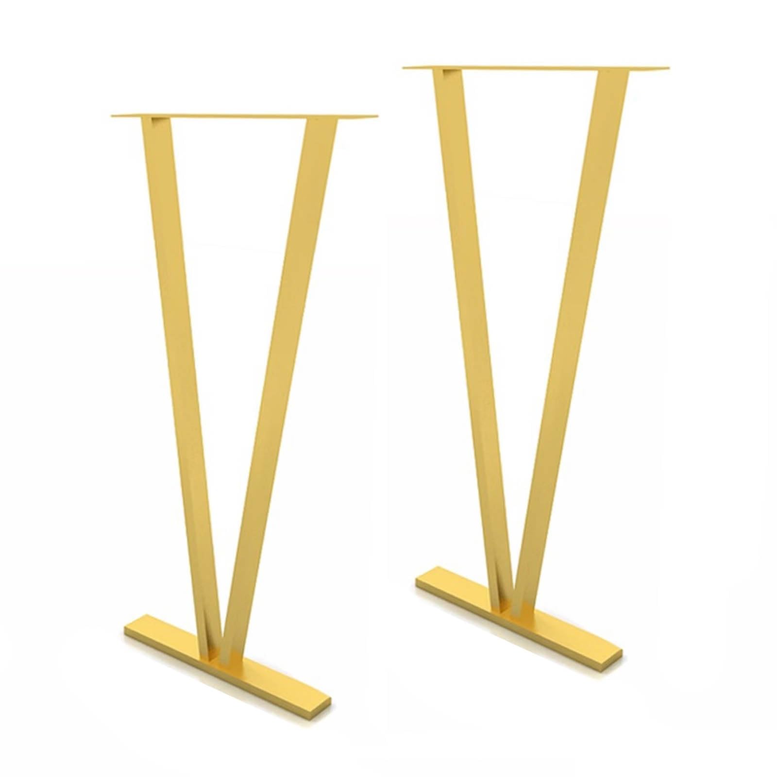 KFGISD, Mid Century Modern Style Feets, with Heavy Metal and Industrial Designs, Multiple Uses ，Metal Furniture Legs(Yellow,35cm/13.8in)