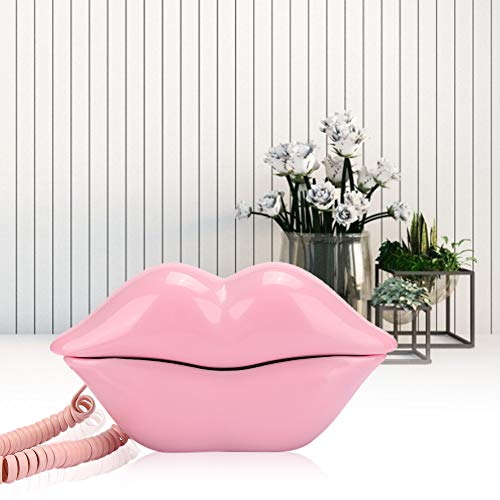 Teléfono Europeo con Forma de Labios Rosa para Casa y Oficina miniatura 6