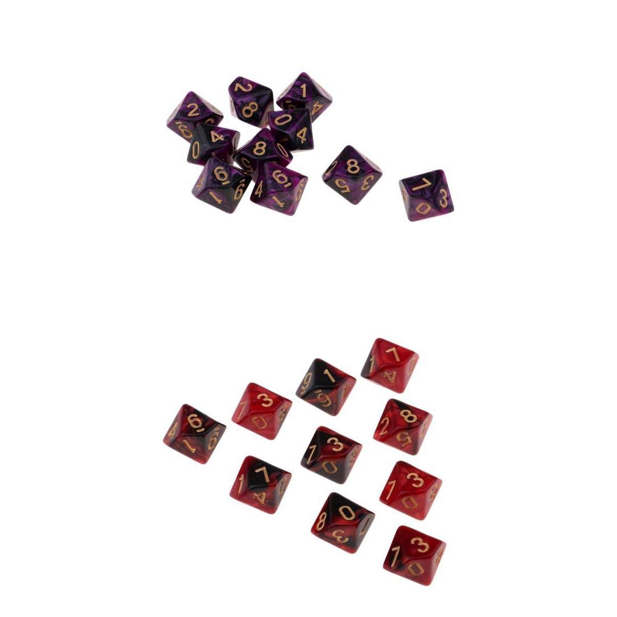 ATORSE Toy 10-Sided Game Dice 16mm Dice for Board Games/Teaching Math Set of 20pcs-Toys & Hobbies-Games-Board & Traditional Games-Contemporary Manufacture-image-18