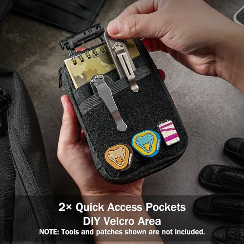 VIPERADE VE26 EDC Pouch Organiser with 11 Compartments, Small Tool Pouch with DIY Patches Area - Image 3