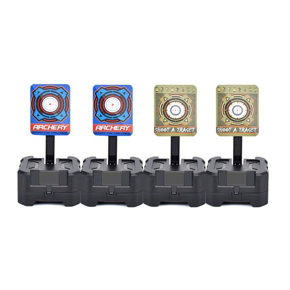 Kit Set di Bersagli con Reset Automatico per Allenamenti Interni Ed Esterni, Colore Nero, Resistente