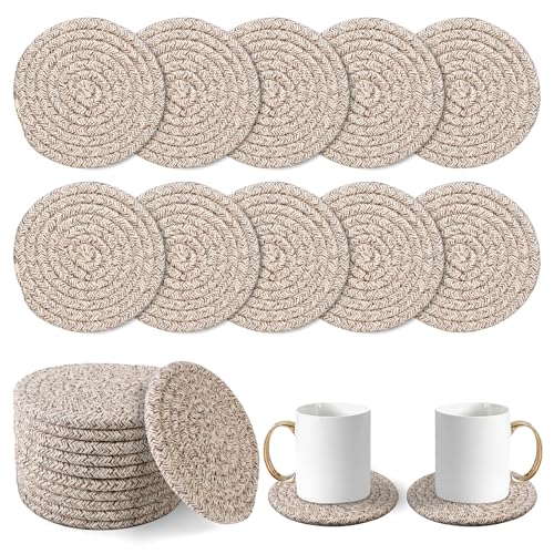 vivinin 10 Psc Cotton Coasters, Absorbent Boho Coasters, Coasters...