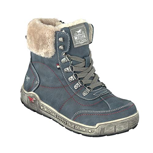 MUSTANG Damen 1290-607-8 Stiefelette, blau, 36 EU – Ansicht 1