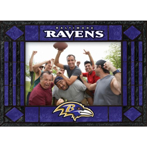 Baltimore Ravens Art Glass Horizontal Frame