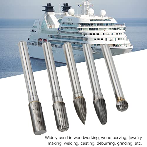 Juego de 5 fresas de carburo de tungsteno para lijar y pulir miniatura 2