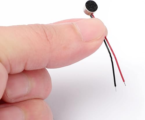 Miniatura 5 de uxcell 10 micrófonos de condensador electret de 2 cables de 0.236 in x 0.138 in con conector de 0.138 in, micrófono estéreo de alta sensibilidad