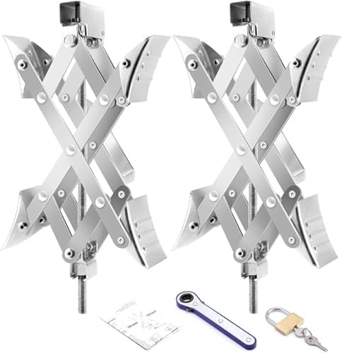 Pafessa USA RV Wheel X-Chock Stabilizer for Dual Axle Trailers Heavy Duty - 2Pack