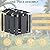 Greesum 4x6FT Plastic Storage Shed with Floor, Resin Outdoor Storaged Sheds with Lockable Door, All Weather Tool Shed with Window and Vent, Easy Assembly for Garden, Backyard, Patio, Dark Gray