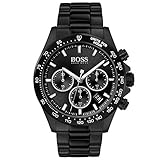 christ hugo boss damenuhr Schwarzes Armband mit IP-Beschichtung