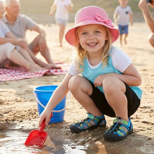 Image of Wide Toe Box Toddler Sandals Water Shoes Boys Girls Quick Dry Summer Beach