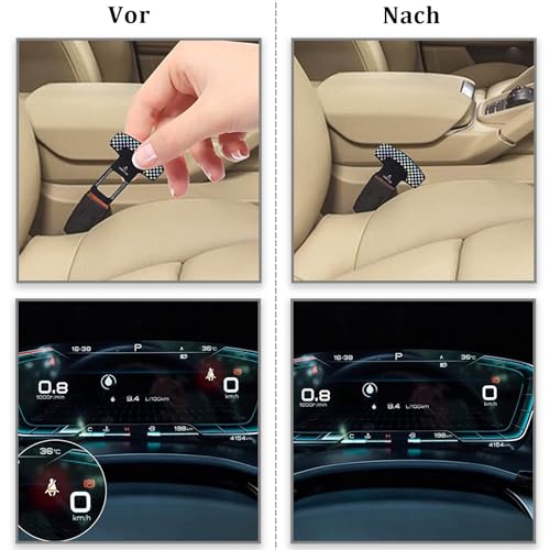 NUWIQ 8 Stück Car parts, Kunststoff, Eisen und Kohlefaser, für Lkw und Transporter, Schwarz