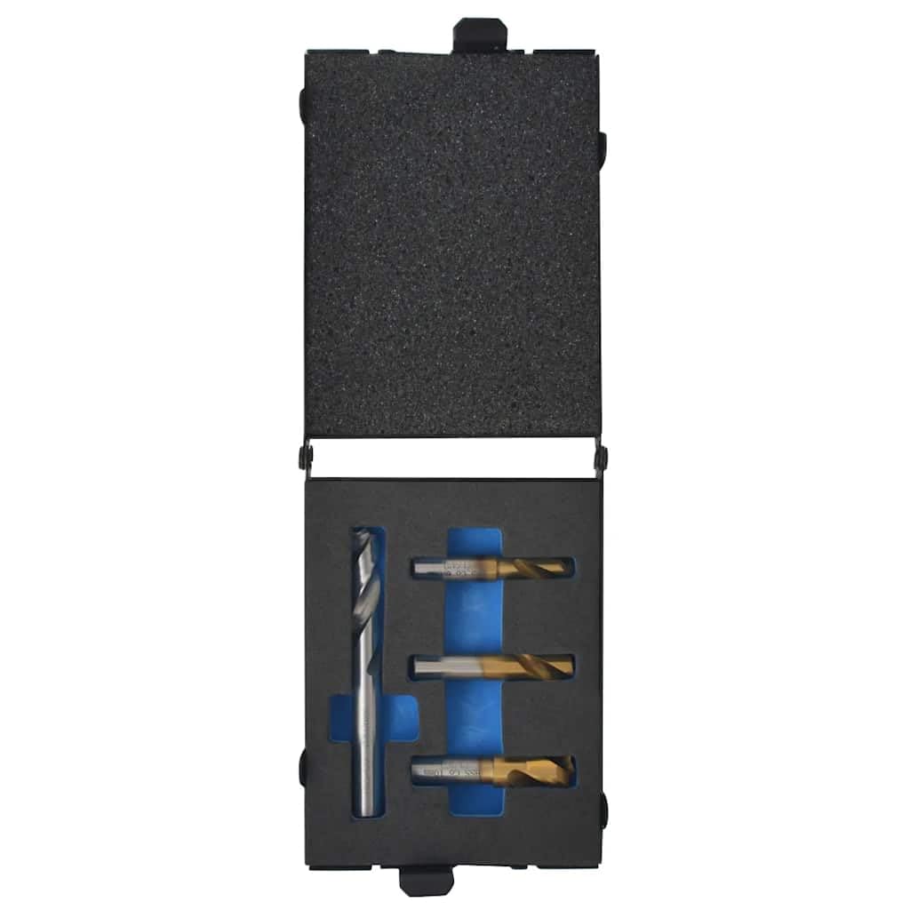Juego de 4 brocas HSS, diámetro de broca de 6,5 a 10 mm, incluye caja robusta, ideal para reparación, montaje, taller, herramienta de mano universal para coche, coche, bicicleta