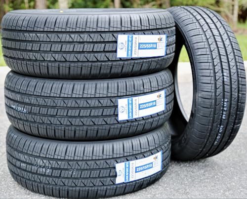 Set of 4 (FOUR) Leao Lion Sport HP3 All-Season Passenger Car Performance Radial Tires-225/55R18 225/55/18 225/55-18 98H Load Range SL 4-Ply BSW Black Side Wall UTQG 700AA