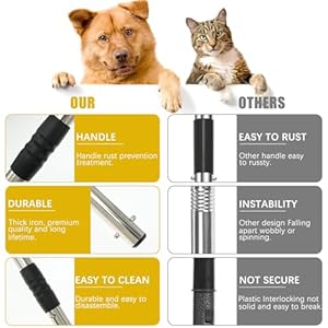 3 Pcs Pooper Scooper Metal Tray Rake and Spade Set with Long Handle Sturdy Dog Pooper Scooper Multifunctional Poop Scoop for Pet Waste Removal on Grass Dirt and Gravel  Cucciolini Doodles 3 pcs pooper scooper metal tray rake and spade set with long handle sturdy dog pooper scooper multifunctional poop scoop for pet waste removal on grass dirt and gravel   cucciolini doodles