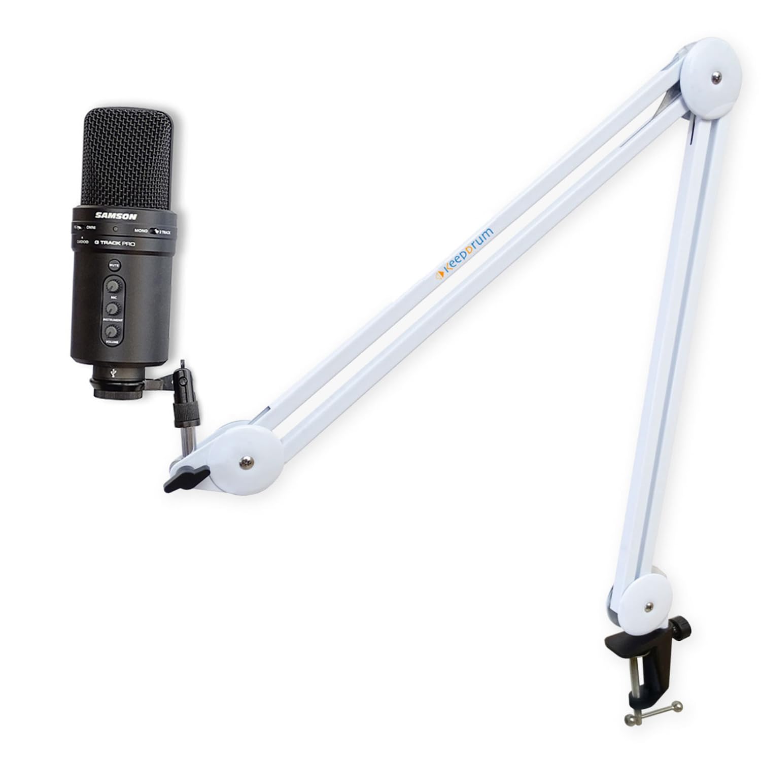 Samson G-Track Pro mikrofon USB z ramieniem mikrofonowym, biały