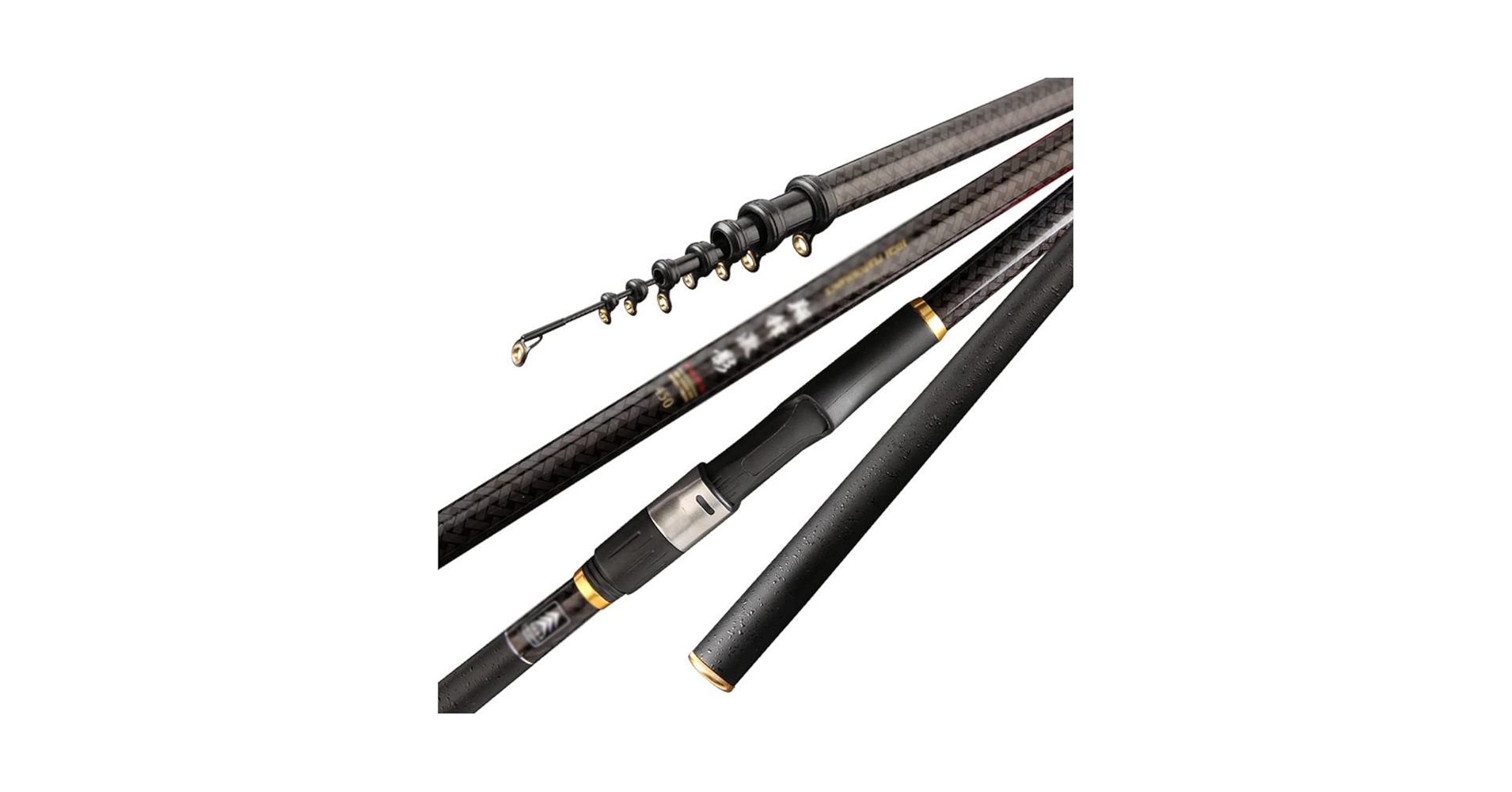 スピニングロッド カーボンファイバー ブラック waku fimac バスロッド スピニングロッド カーボン製 1.8M 5.9ft