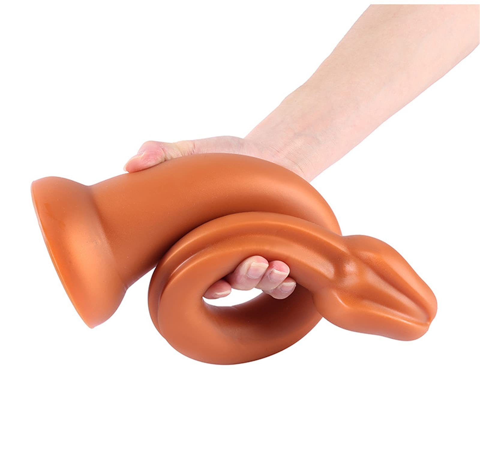 ZWBHSH Plug Anale Morbido Silicone Extra Lungo Butt Plug Dilatatore Dell'ano Vaginale Massaggiatore della Prostata Uomini E Donne Masturbatori Giocattoli del Sesso 4 Formati tra Cui Scegliere,d'oro,L