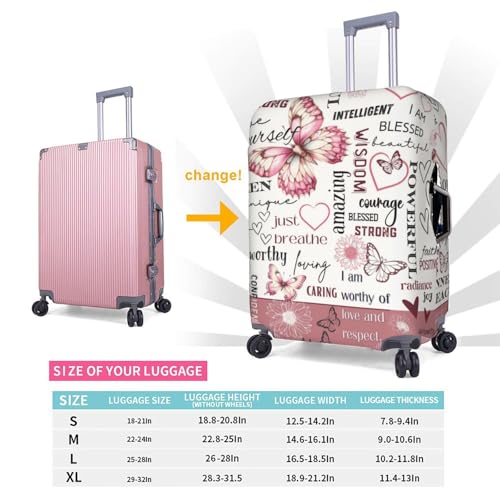 Image of Travel Suitcase Protector African American Girl Elastic Protective Washable Luggage Cover With Concealed Zipper Suitable For 18-32 Inch, Color-3-0, XL (for 29--32 inch luggage), Vibrant