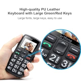 artfone 4G Senior Mobile Phones,USB-C Charging,1800mAh Long Standby,Easy to Use Basic Mobile Phone for Elderly,SIM Free Unlocked Senior Mobile Phones With SOS Emergency Button Large Volume FM Radio