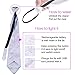 1clienic Light Up Tie LED Necktie 7 Colors Glow in Dark, USB Rechargeable Luminous Novelty Necktie Unisex LED Tie for Fathers Day Party Costume Men Women Boys