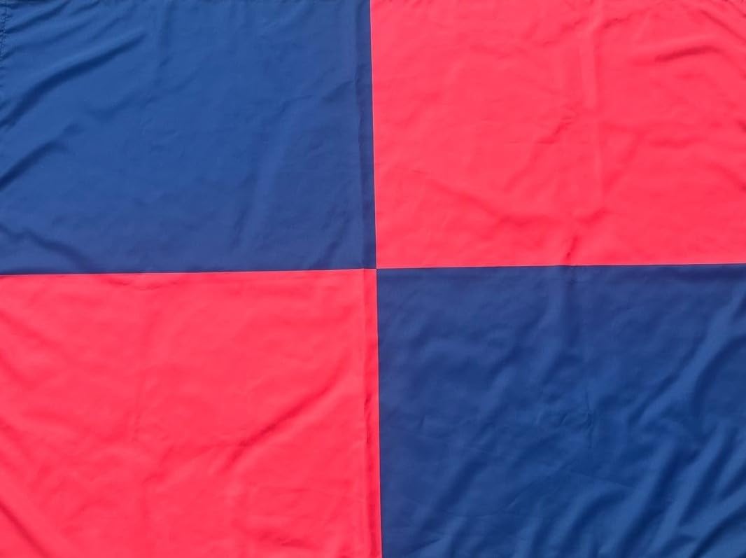 Bandiera ROSSO e BLU per tifoso squadre rioni città Bologna Cagliari Genoa Foggia misura grande cm. 100 x 140 BGRB100X140
