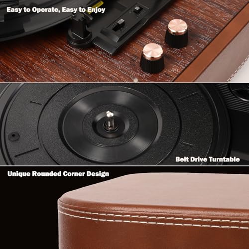 Plattenspieler, Bluetooth Schallplattenspieler Vinyl Plattenspieler Turntable und Digital Encoder...