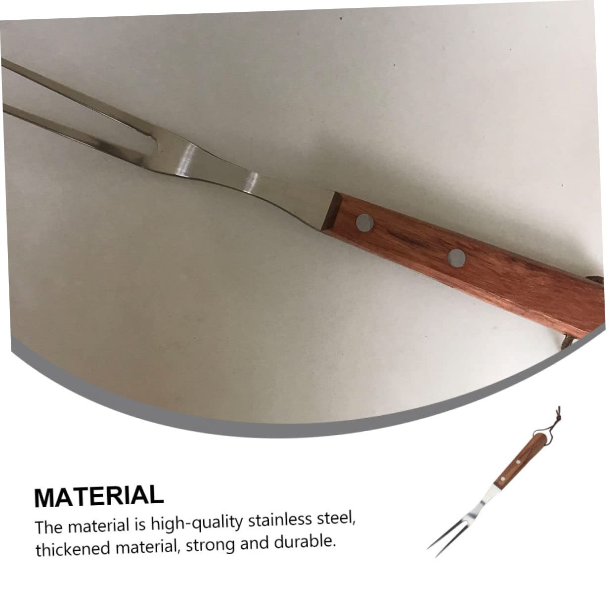 TOPBATHY 3 Pz forchetta da barbecue in acciaio inossidabile forchette da falò strumenti domestici arrosticini spiedini forchetta per barbecue in acciaio inossidabile spiedino di bistecca