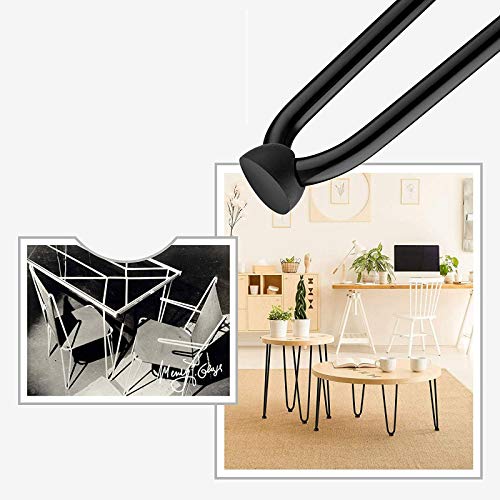 Set di 4 Gambe per Tavolo a Forcina, Two-Rod, in