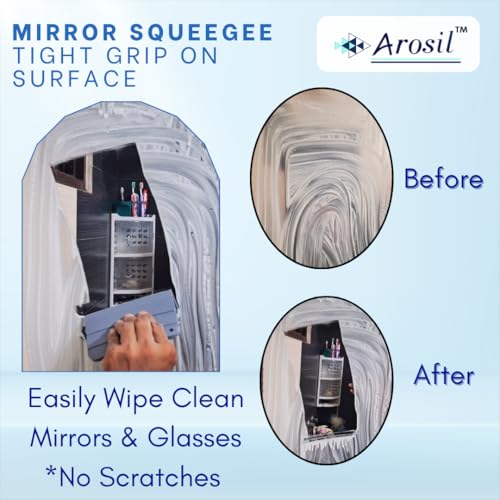 Image of Fully Silicone Squeegee Wiper (3Pcs) | Flexible Non-Scratch Kitchen & Bathroom Cleaning Tool for Water Stains, Glass, Mirrors & Countertops, Natural Grip, Long Life, Home and Car Accessory