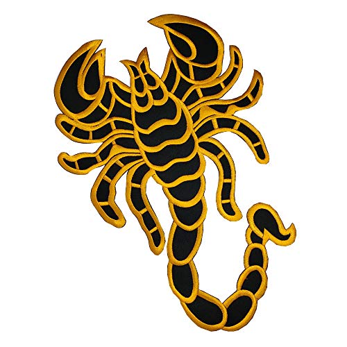 Scorpion Patrol Patch Drive Gold Color 11 Inch Large XL XXL Embroidered Iron for Women Men Charms On Sewn Animal Wildlife Trendy Embroidery Design Great for Clothing Tshirt Jeans Jackets Backpacks Scorpion Patrol Patch Drive Gold Color 11 Inch Large XL XXL Embroidered Iron for Women Men Charms On Sewn Animal Wildlife Trendy Embroidery Design Great for Clothing Tshirt Jeans Jackets Backpacks
