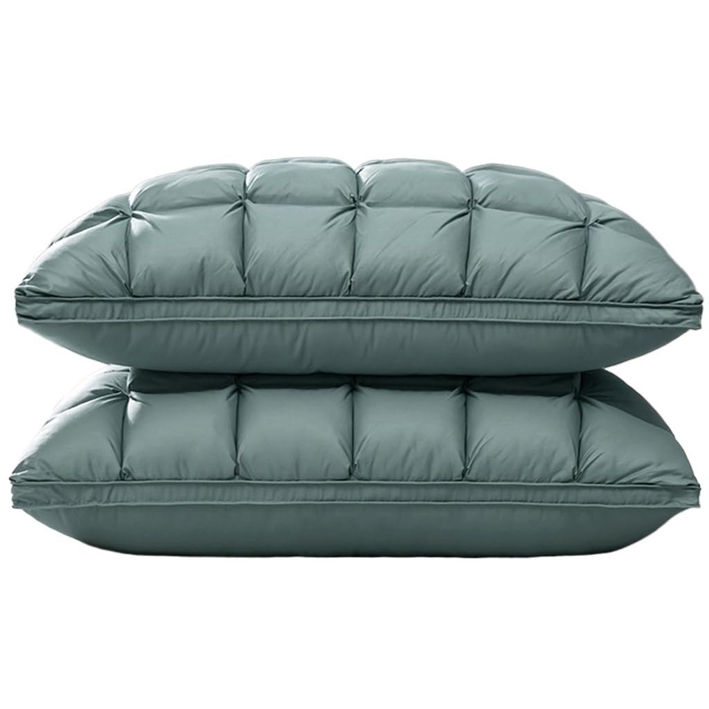 MFJGHU 3D Bread Down Bed Pillows For Sleeping Cotton Cover With Natural Filling King Queen Size(Vert,20x26 inch)
